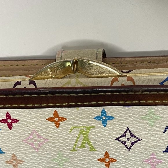 Louis Vuitton | White Multicolor Monogram Takashi Murakami French Wallet - Picture 7 of 11